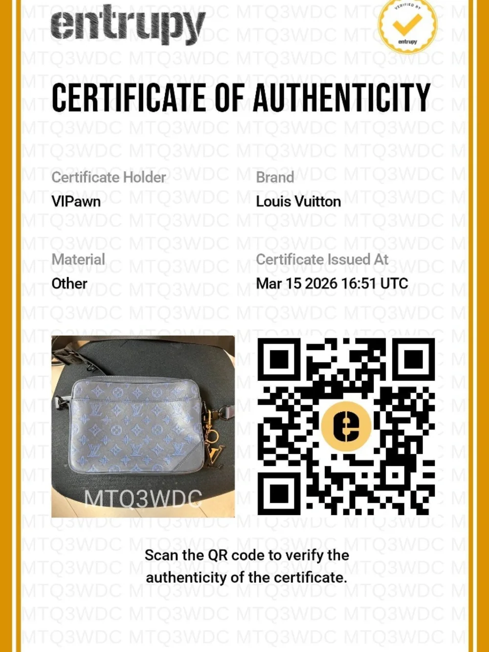 Authentic Louis Vuitton Leather Monogram Shadow Duo Messenger Shoulder Bag M4573